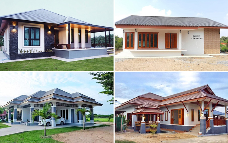 แบบบ้านชั้นเดียว 3 ห้องนอน 2 ห้องน้ำ