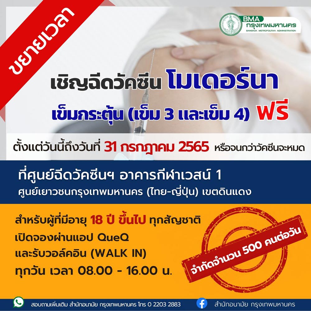 ฉีดวัคซีนโมเดอร์นา