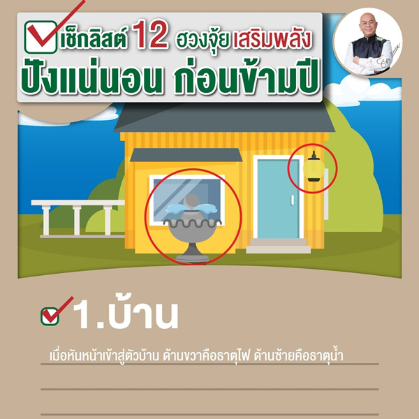 เช็กลิสต์เสริมพลังฮวงจุ้ย