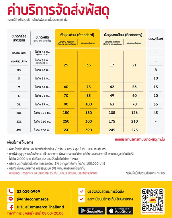 ค่าส่งพัสดุ