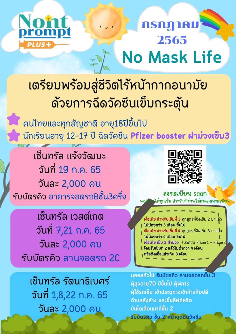 ฉีดวัคซีนเข็ม 3 เข็ม 4