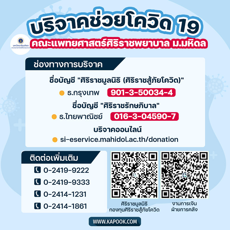 หน่วยงานรับบริจาคเงินและสิ่งของ