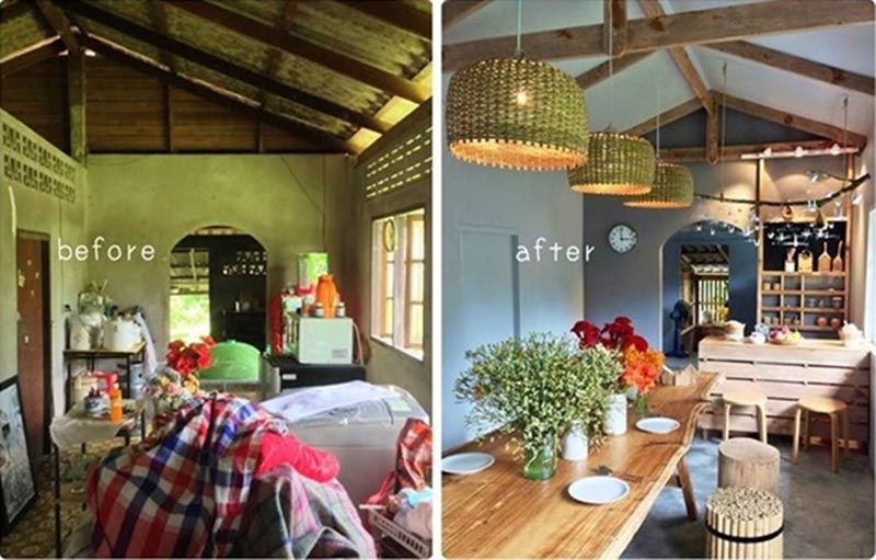 รีโนเวทบ้านสองชั้นครึ่งปูนครึ่งไม้
