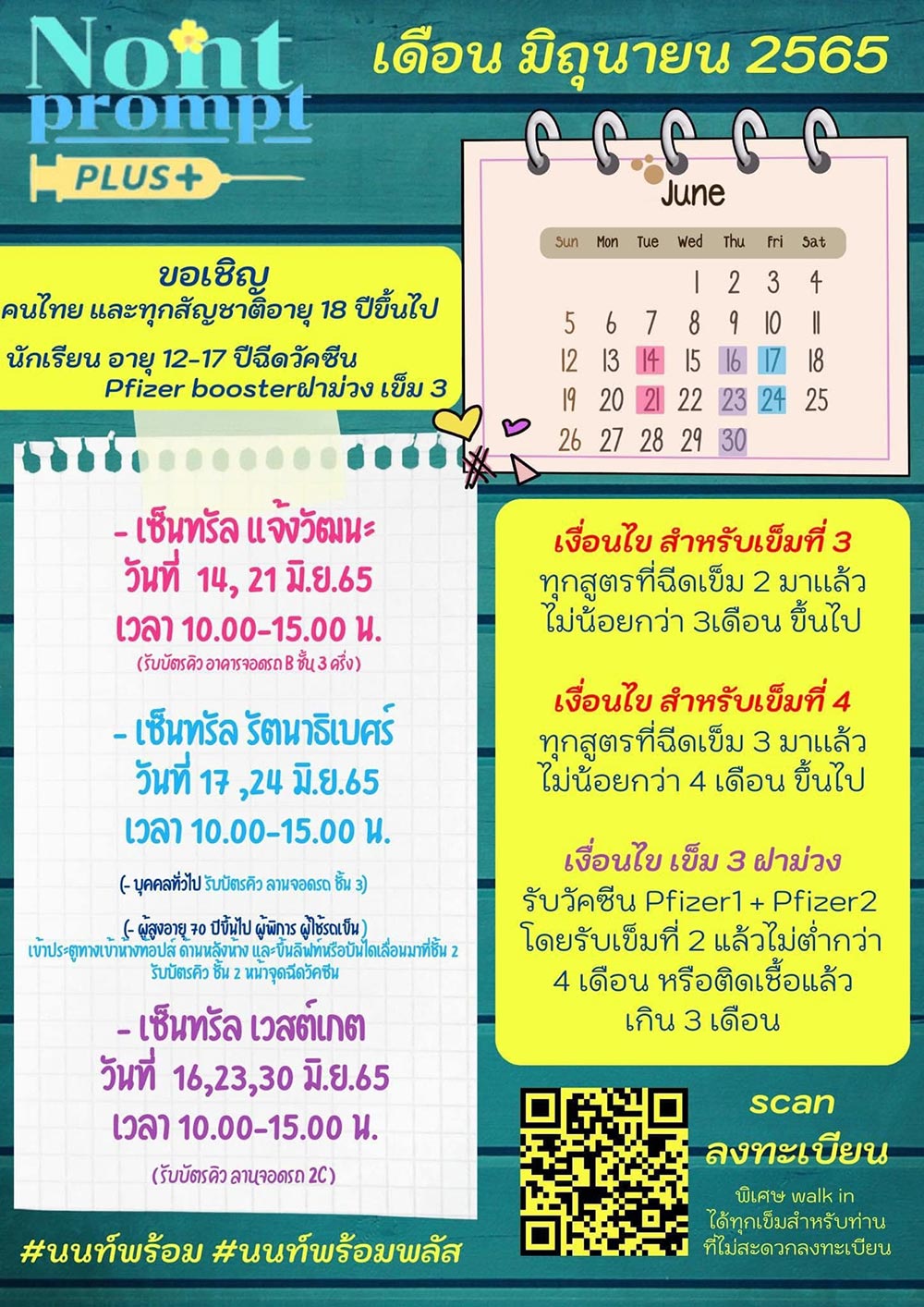 ฉีดวัคซีนเข็ม 3-4