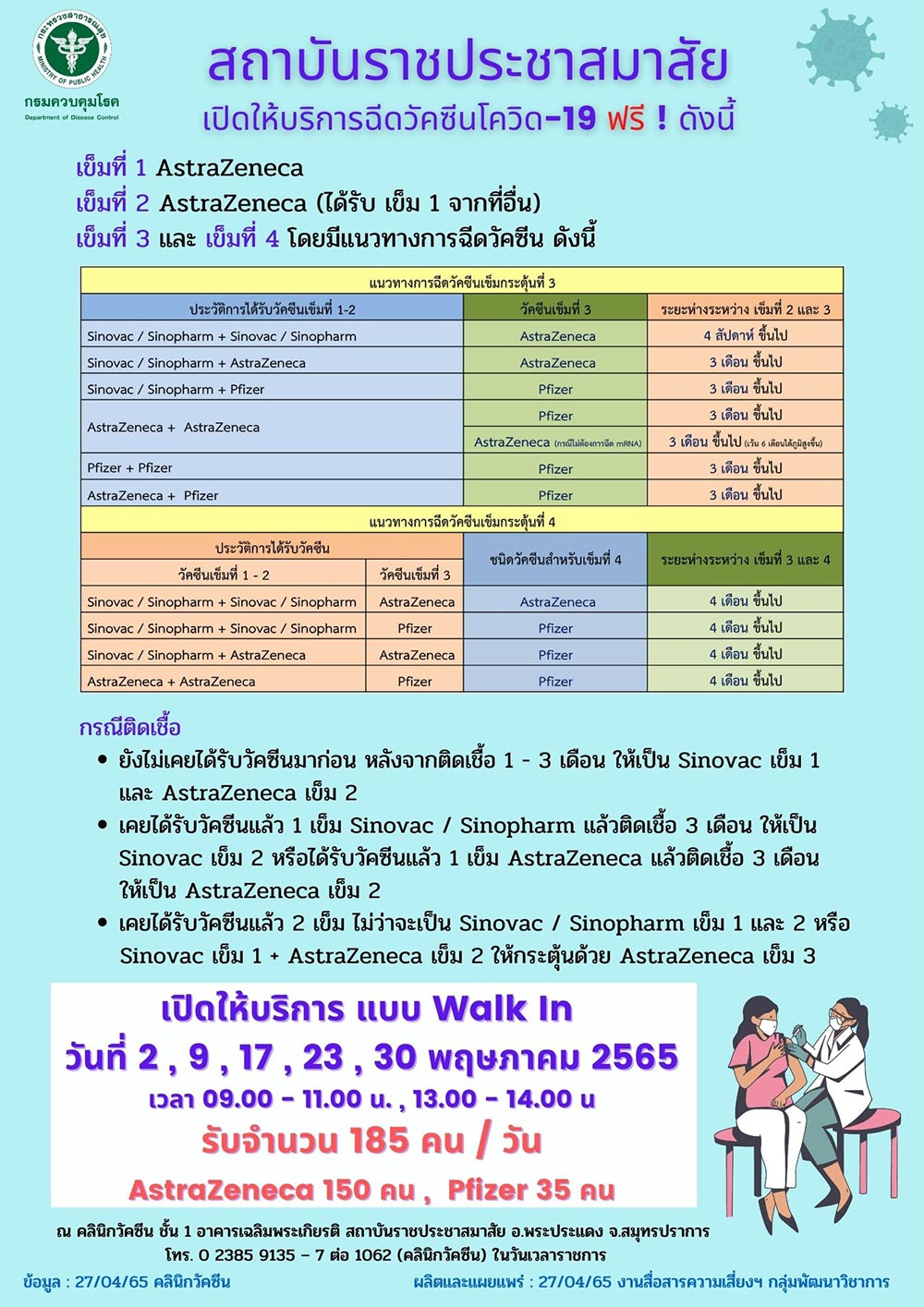 ฉีดวัคซีนเข็ม 3-4