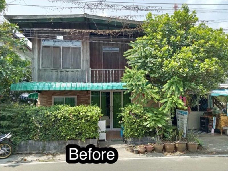 รีโนเวทบ้านสองชั้นครึ่งปูนครึ่งไม้